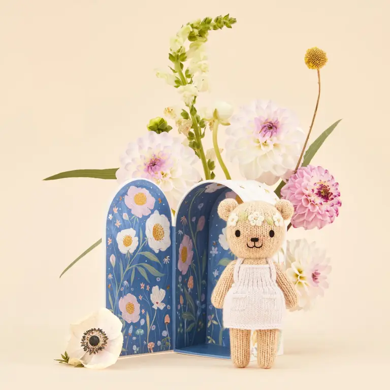CUDDLE + KIND PELUCHE AVEC BOÎTE OLIVIA L'OURS MIEL - TINY 6''