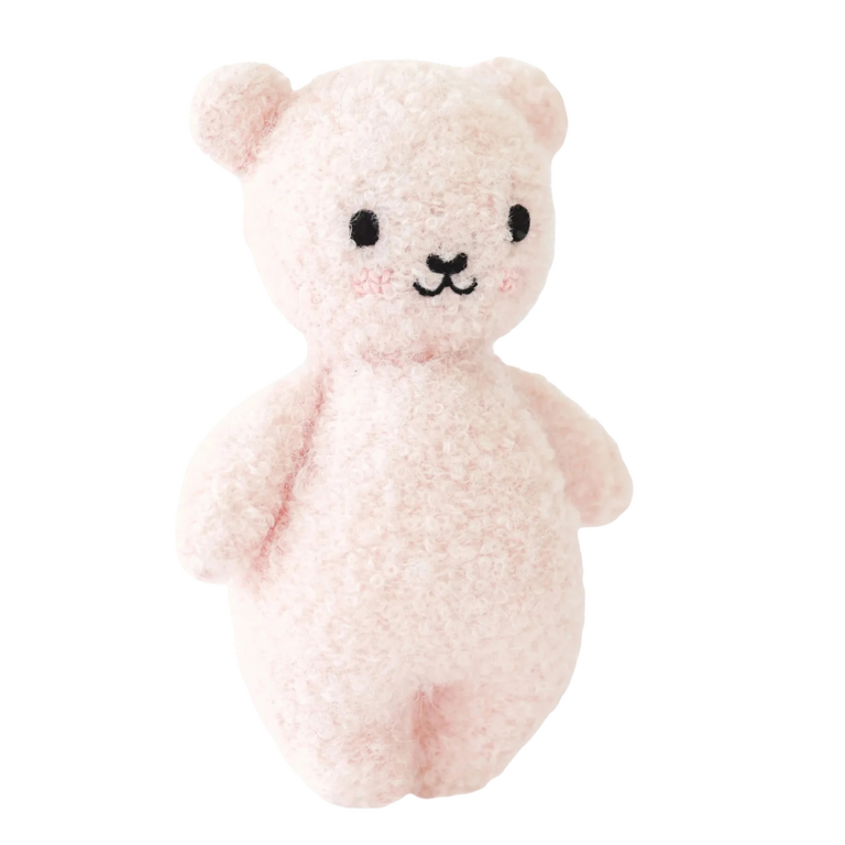 CUDDLE + KIND PELUCHE BÉBÉ OURS BOUCLÉ - FRAISE