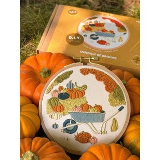 BRODÉ SERRÉ ENSEMBLE DE BRODERIE - CHAMP DE CITROUILLES