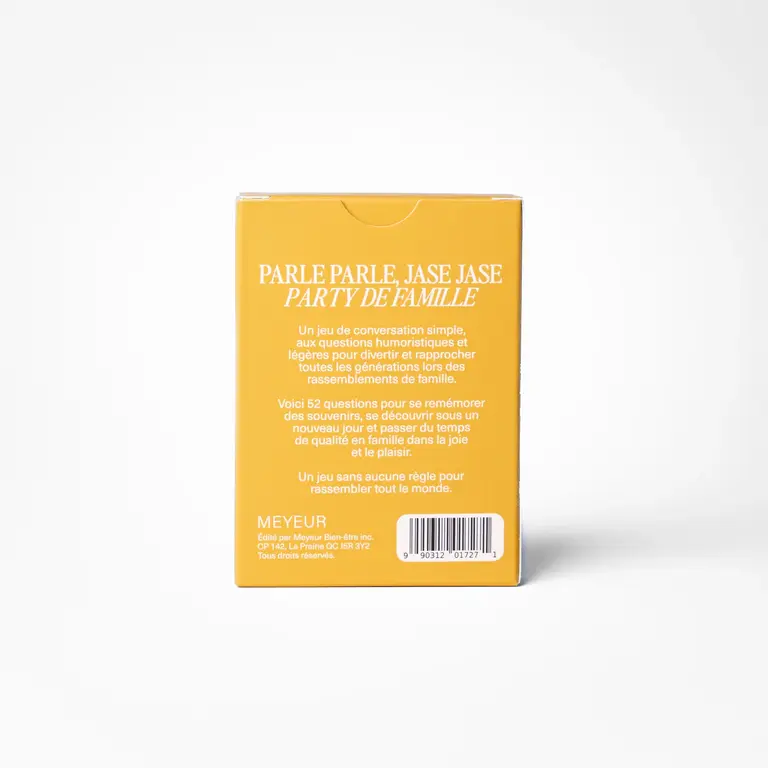 MEYEUR JEU DE CONVERSATION PARLE PARLE, JASE JASE - PARTY DE FAMILLE