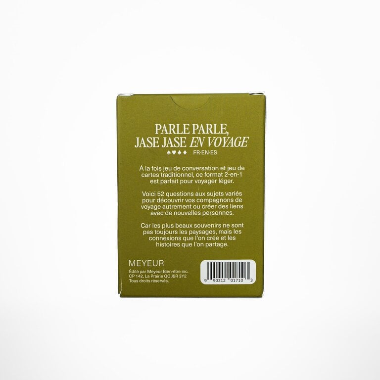 MEYEUR JEU DE CONVERSATION PARLE PARLE, JASE JASE - EN VOYAGE