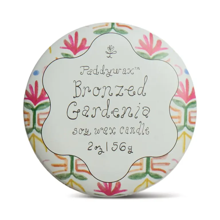 PADDYWAX BOUGIE MÉTALLIQUE 2 OZ - BRONZED GARDENIA