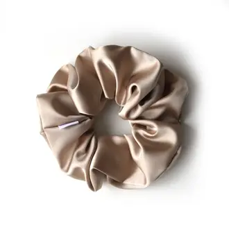 GIBOU CHOUCHOU LARGE EN SATIN - CHAMPAGNE