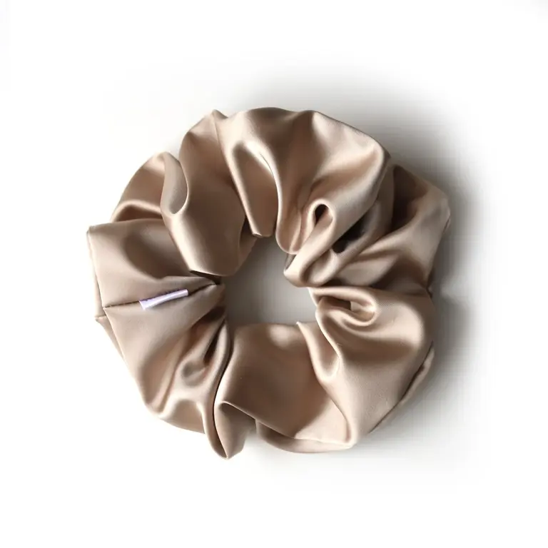 GIBOU CHOUCHOU LARGE EN SATIN - CHAMPAGNE