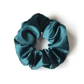 GIBOU CHOUCHOU LARGE EN SATIN - EMERAUDE