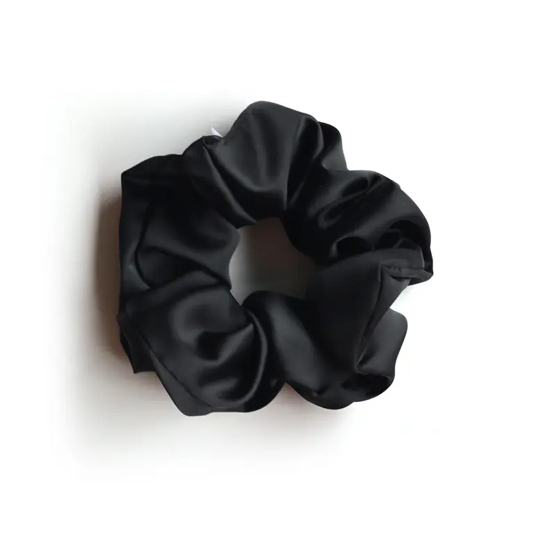 GIBOU LARGE SATIN SCRUNCHIE - BLACK