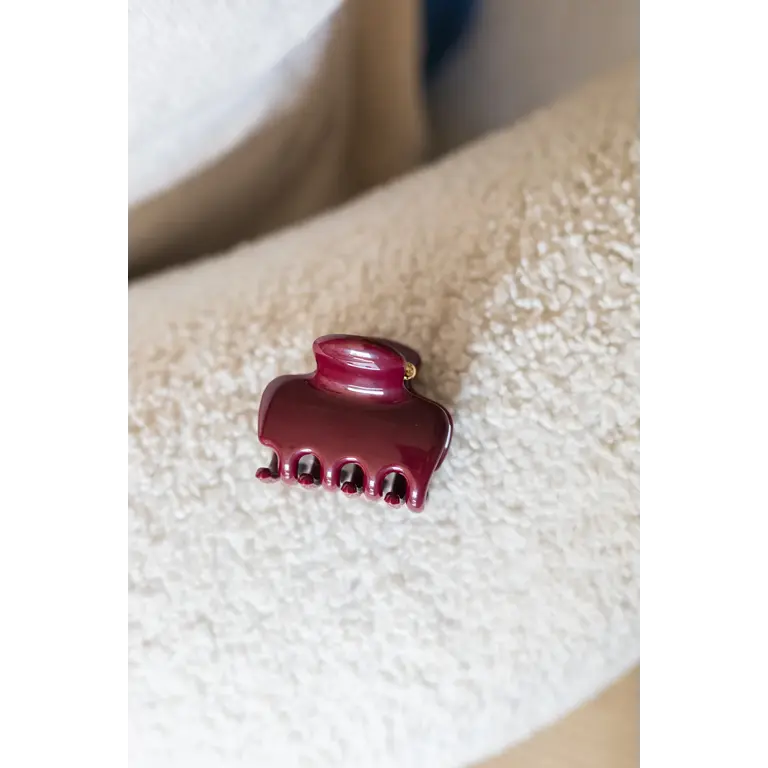 GIBOU PETITE PINCE À CHEVEUX EFFET GEL - BORDEAUX