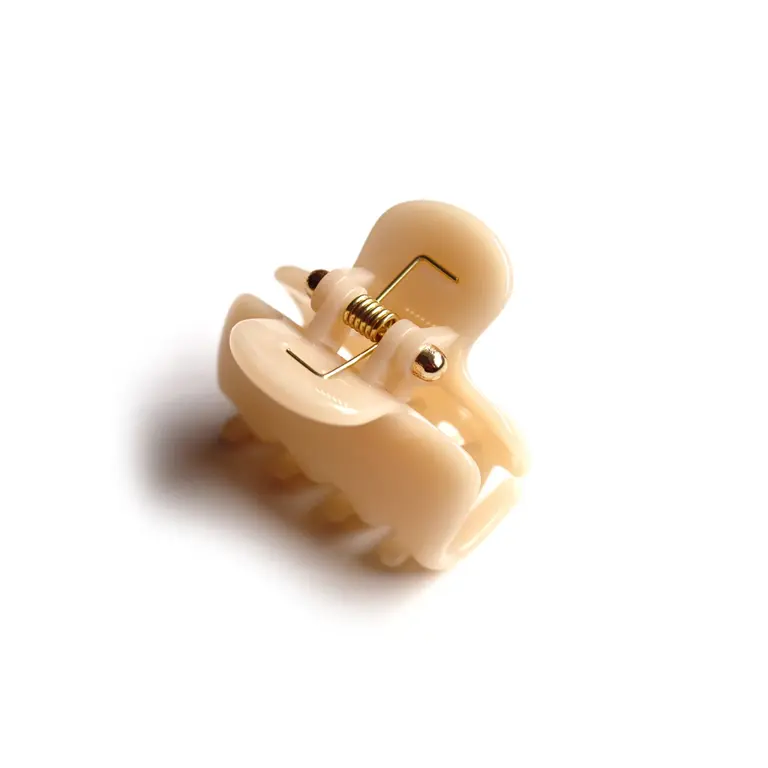 GIBOU SMALL GEL-EFFECT HAIR CLIP -  CREAM