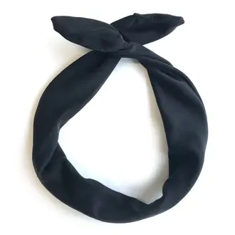 GIBOU BANDEAU À TORSADER AVEC TIGE DE MÉTAL INTÉGRÉE - NOIR