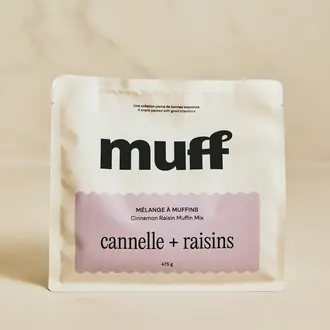 MUFF MÉLANGE À MUFFINS - CANNELLE + RAISINS