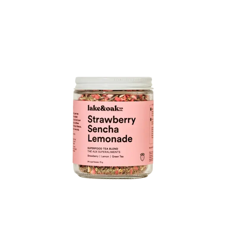 LAKE & OAK TEA CO. THÉ AUX SUPERALIMENTS - LIMONADE SENCHA À LA FRAISE