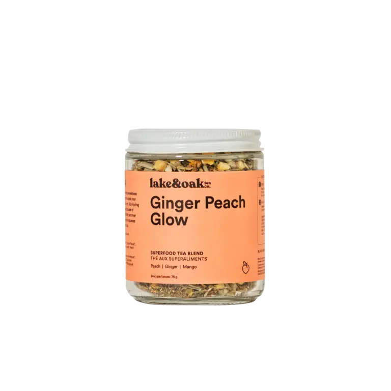 LAKE & OAK TEA CO. THÉ AUX SUPERALIMENTS - ÉCLAT PÊCHE GINGEMBRE