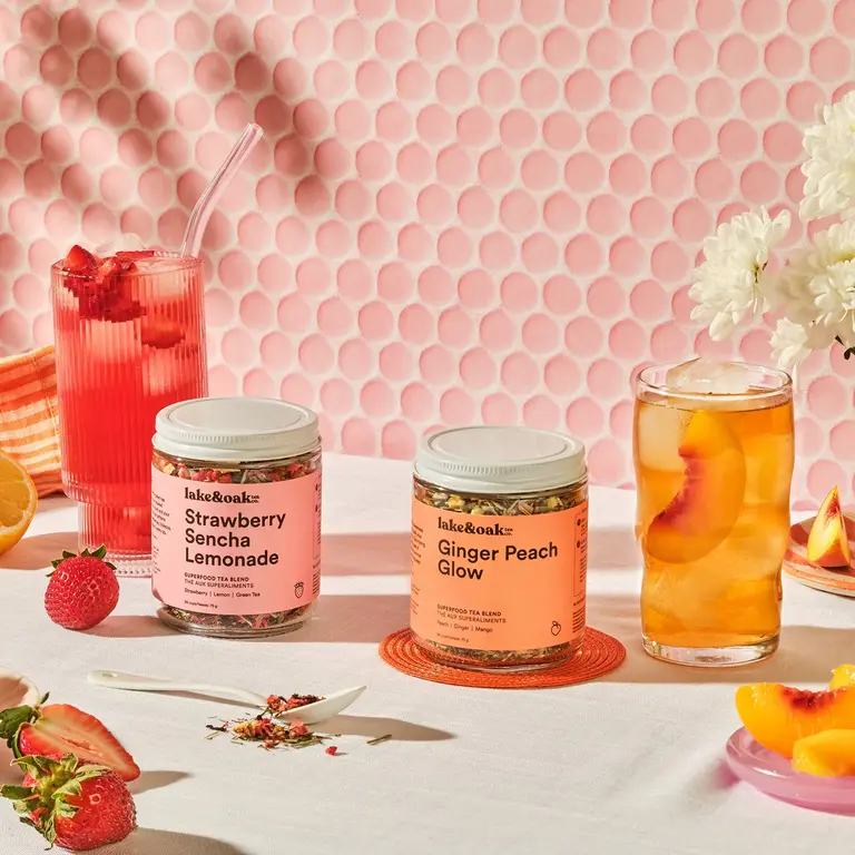 LAKE & OAK TEA CO. THÉ AUX SUPERALIMENTS - ÉCLAT PÊCHE GINGEMBRE