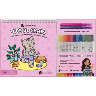 JADE LACHINE COFFRET À DESSIN - VIES DE CHATS