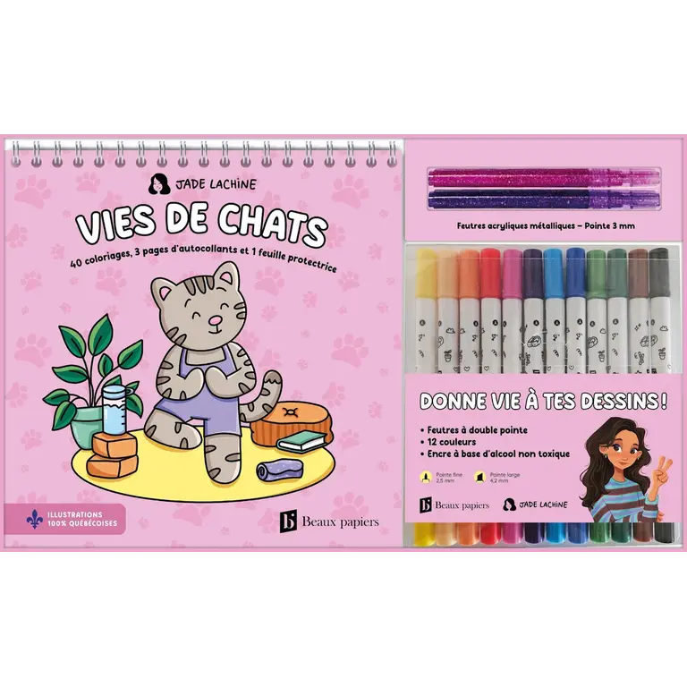 JADE LACHINE COFFRET À DESSIN - VIES DE CHATS