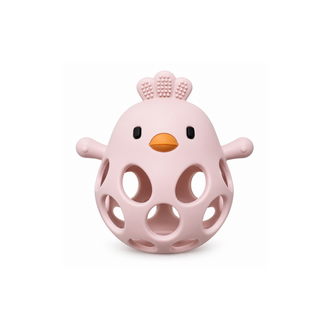 BULLE BIJOUTERIE JOUET DE DENTITION BOULIBOULE POUSSIN - BLUSH