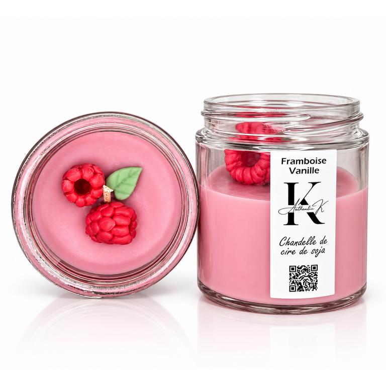 AUTHENTI-K BOUGIE DE SOJA - FRAMBOISE VANILLE