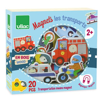 VILAC AIMANTS 20 PIECES - LES TRANSPORTS
