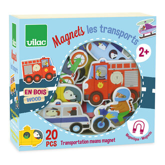VILAC MAGNETS 20 PIECES - TRANSPORTATION