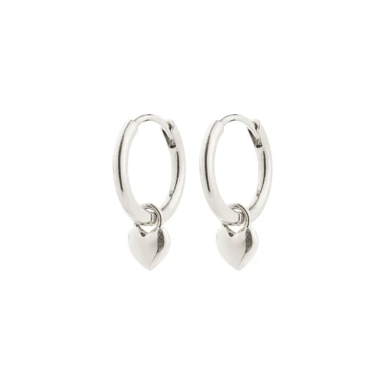 PILGRIM PILGRIM - BOUCLES D'OREILLES PENDENTIF COEUR ALAIA - ARGENT