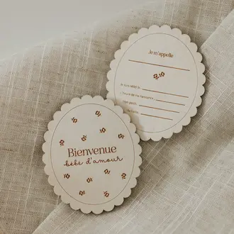 LE PETIT TABLEAU NOIR WOODEN DISC – FLORAL BIRTH