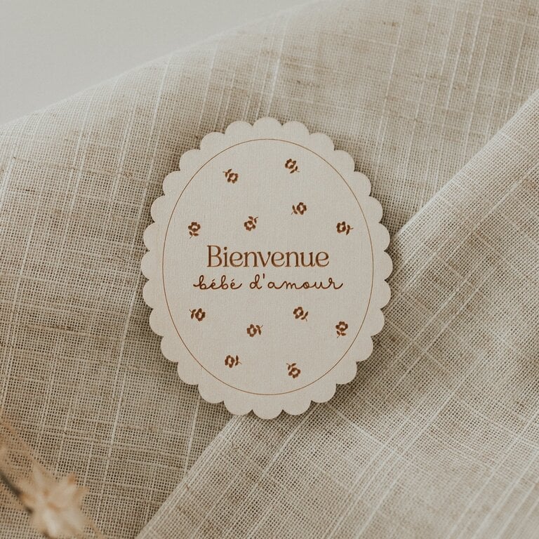 LE PETIT TABLEAU NOIR PASTILLE DE BOIS - NAISSANCE FLEURS