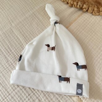 BALUCHON NEW BABY HAT - NEWBORN (0-3 MONTHS) COTTON - DACHSHUND 2026