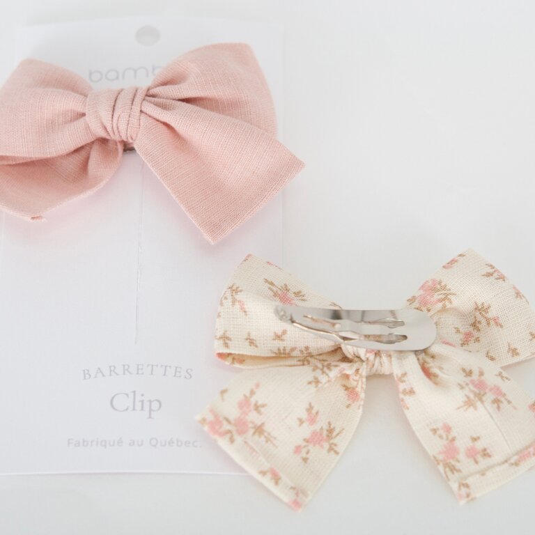 BALUCHON DUO OF FABRIC HAIR CLIPS - 5374-T5