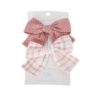 BALUCHON DUO OF FABRIC HAIR CLIPS - 5374-T6