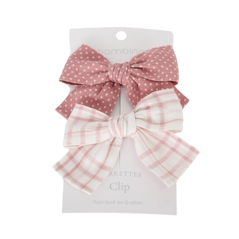 BALUCHON DUO DE BARRETTES EN TISSUS - 5374-T6
