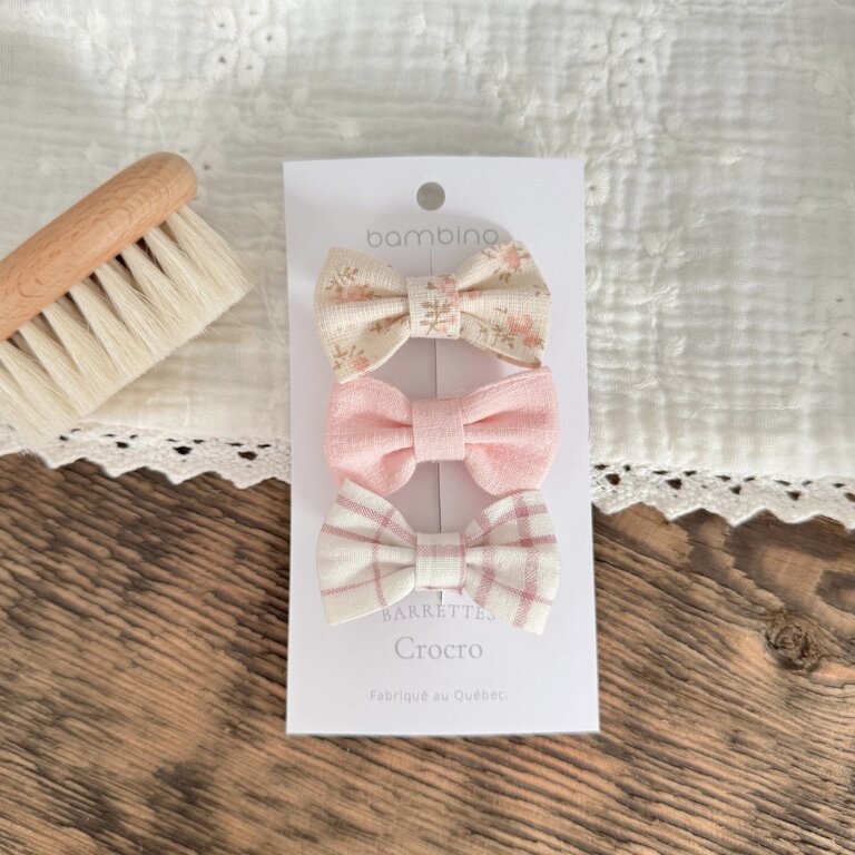 BALUCHON TRIO DE BARRETTES EN TISSUS - 5360-T11