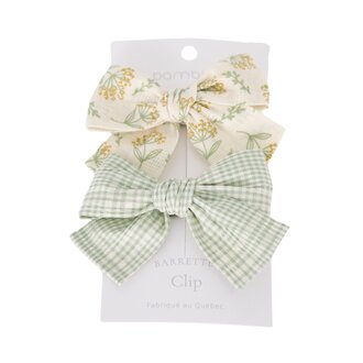 BALUCHON DUO OF FABRIC HAIR CLIPS - 5374-T8