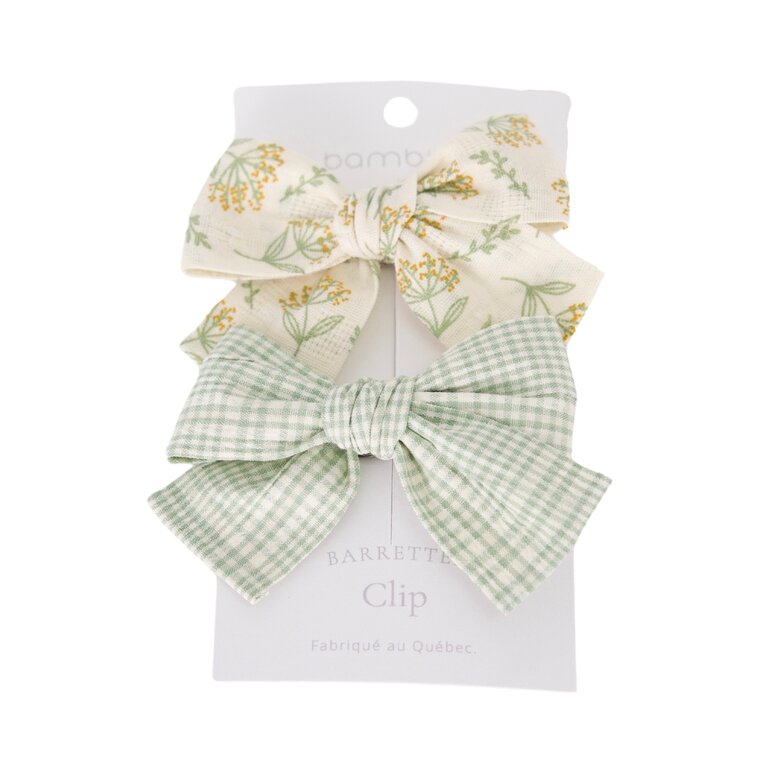 BALUCHON DUO OF FABRIC HAIR CLIPS - 5374-T8
