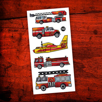 PICO TATOO TEMPORARY TATTOOS -  STAY SAFE WITH THE FIRE DEPARTMENT