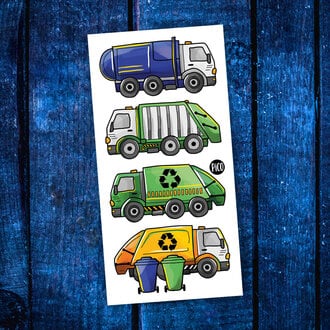 PICO TATOO PICO TATOO - TATOUAGES TEMPORAIRES -  LES CAMIONS DE RECYCLAGES