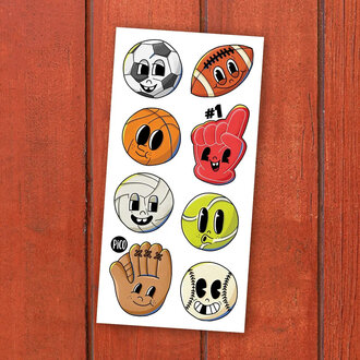 PICO TATOO TATOUAGES TEMPORAIRES - LES BALLONS SPORTIFS