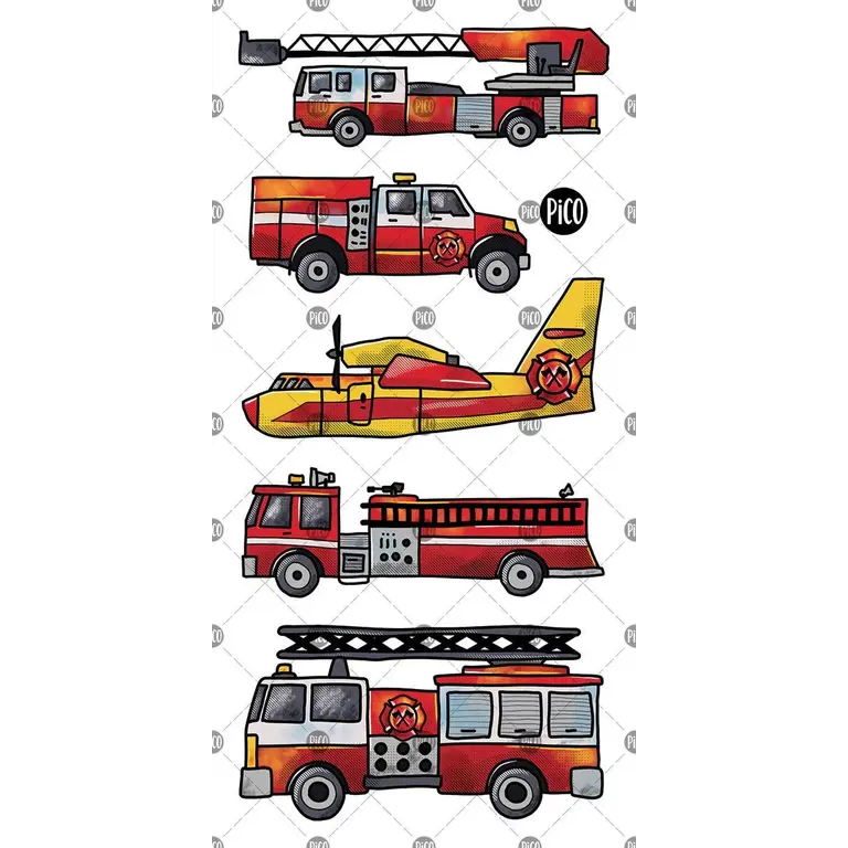 PICO TATOO TEMPORARY TATTOOS -  STAY SAFE WITH THE FIRE DEPARTMENT