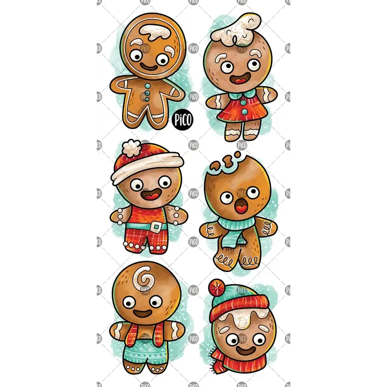 PICO TATOO TATOUAGES TEMPORAIRES - LES BISCUITS EN PAIN D'ÉPICE