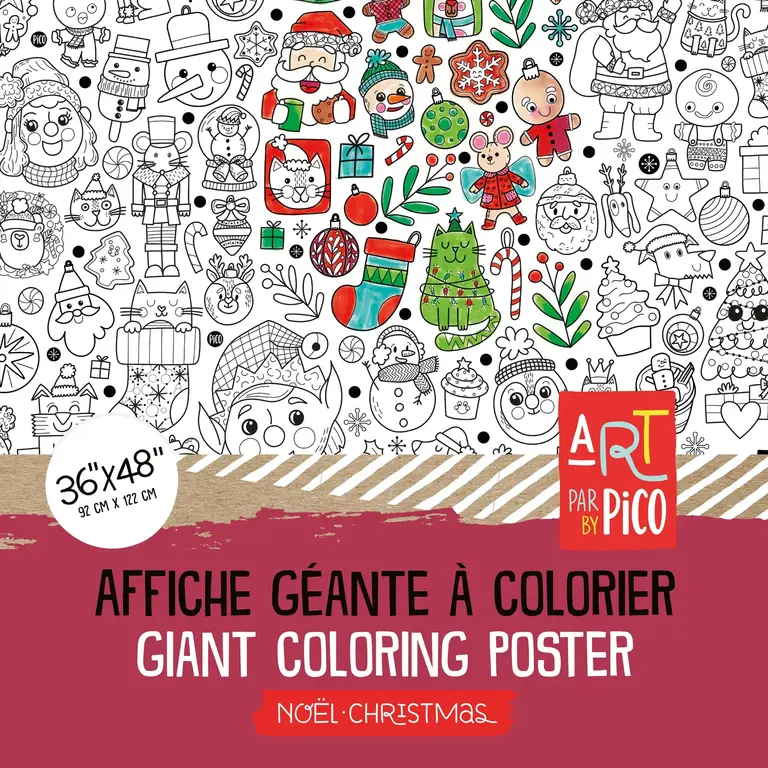 PICO TATOO COLORIAGE GÉANT - NOËL