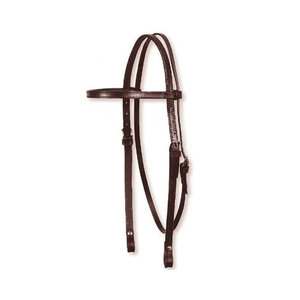 Circle Y Headstall Browband Cy 5/8 Double Ply Walnut