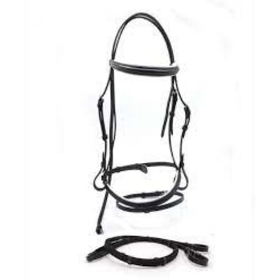 HDR Padded Dressage Bridle Black/Black