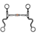 Myler Black Steel Seven Shank with Comfort Snaffle with Copper Roller Bit MB 03 5"