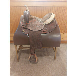 Used Western Barrel Saddle 14" R