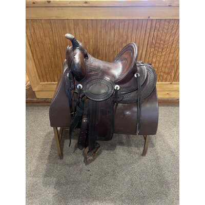 wt160 Used Western Barrel Saddle 13"