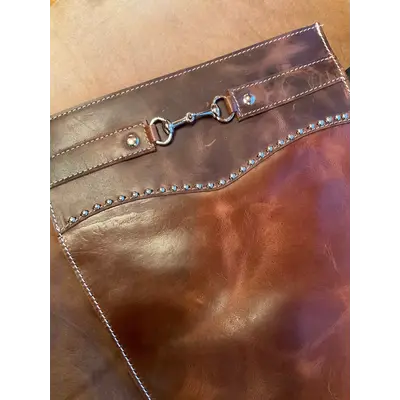 Equipage Imports Equestrian Christmas Snaffle Bit Leather Christmas Stocking XL