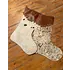 Christmas Holiday Stocking - Cowhide Brass Beads 17"