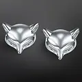 Equipage Imports Equestrian Fox Mask Sterling Silver Stud Earrings