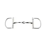 Korsteel - Stainless Steel Slow Twist Dee Ring Snaffle Bit