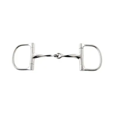 Korsteel - Stainless Steel Slow Twist Dee Ring Snaffle Bit