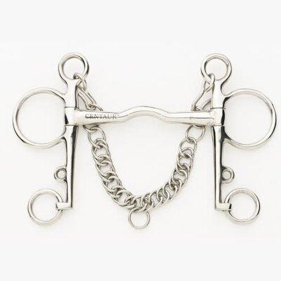 Centaur Stainless Steel Polo Pelham w/ 6" Cheeks Bit 5"